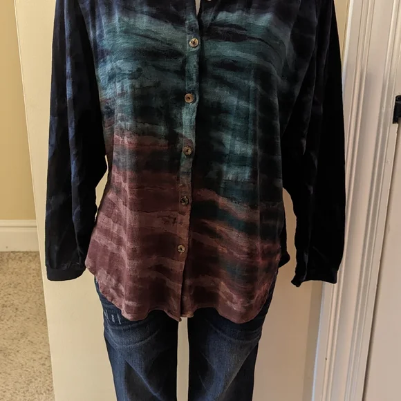 River + Sky organic cotton Slub Ojai blouse size xs - Picture 8 of 11